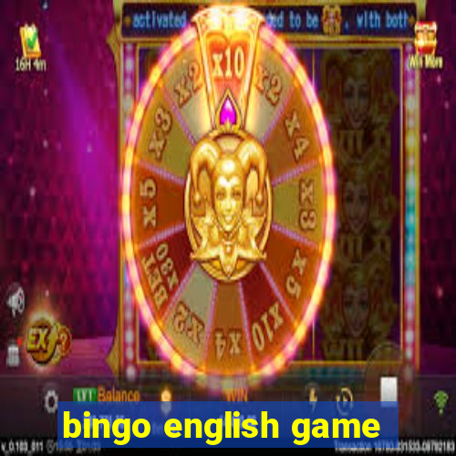 bingo english game