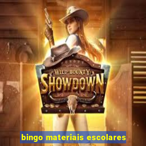 bingo materiais escolares