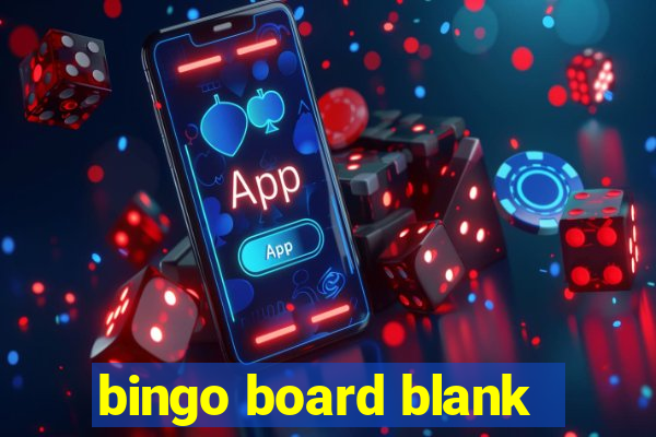 bingo board blank