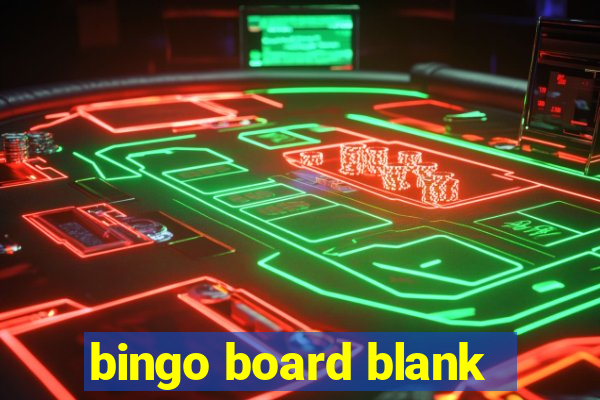 bingo board blank