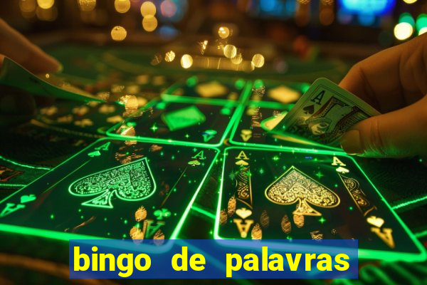 bingo de palavras simples colorido